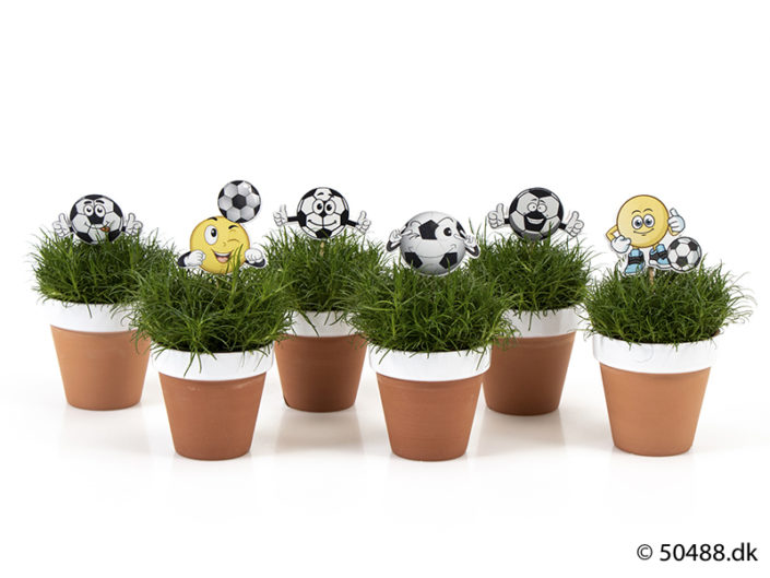 FootballSmileys – Terracotta with white border
